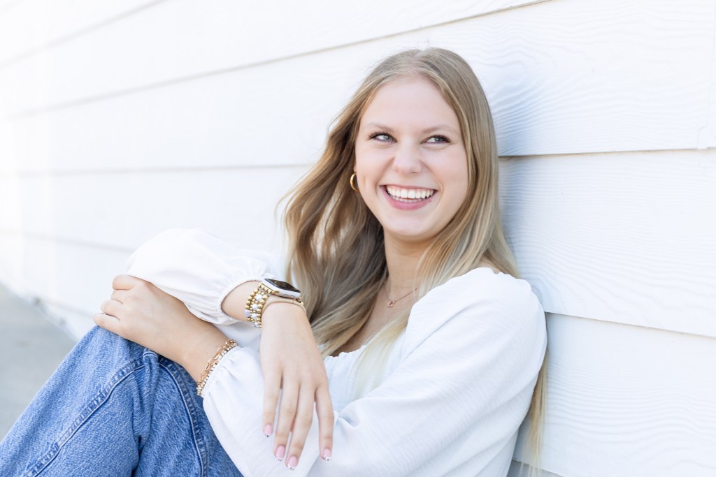 natural senior portrait showing genuine confidence
